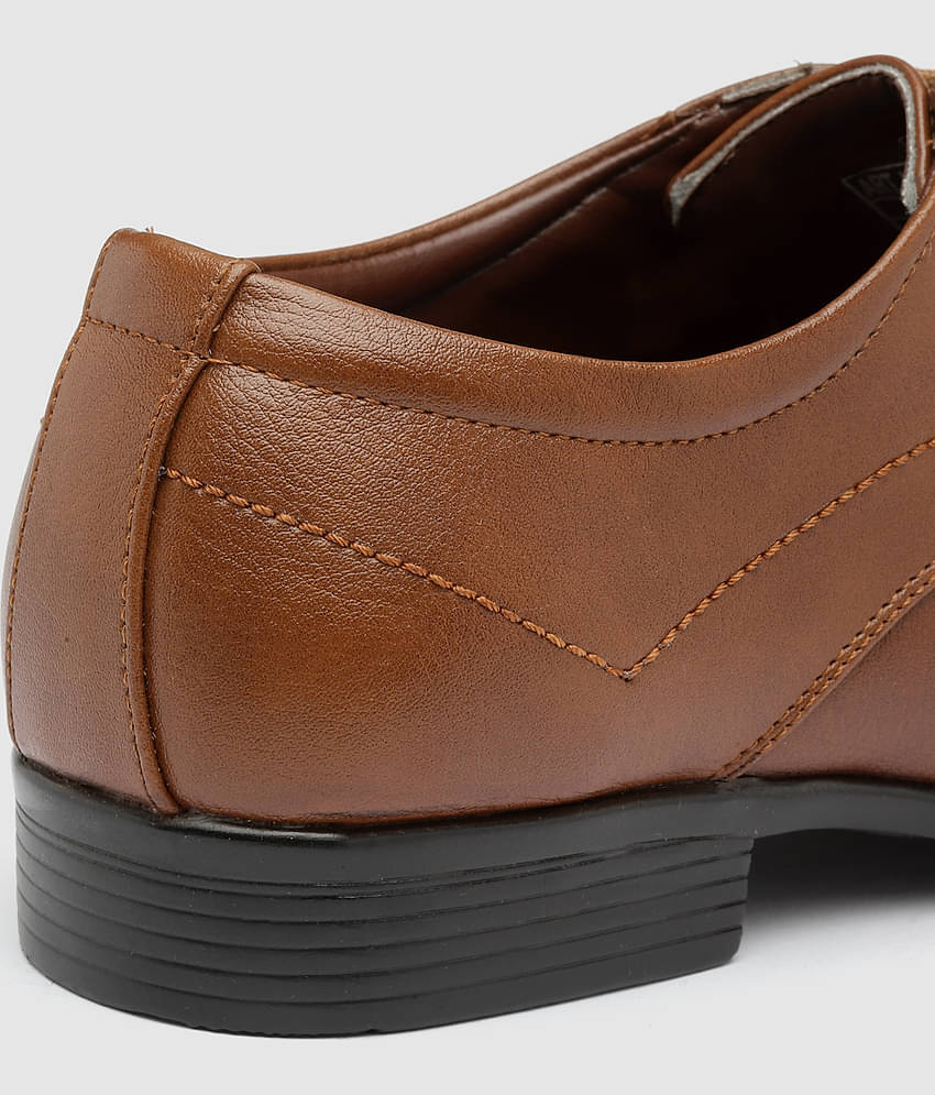 Action Tan Men's Derby Formal Shoes