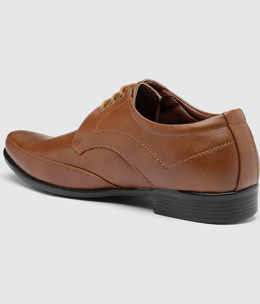 Action Tan Men's Derby Formal Shoes