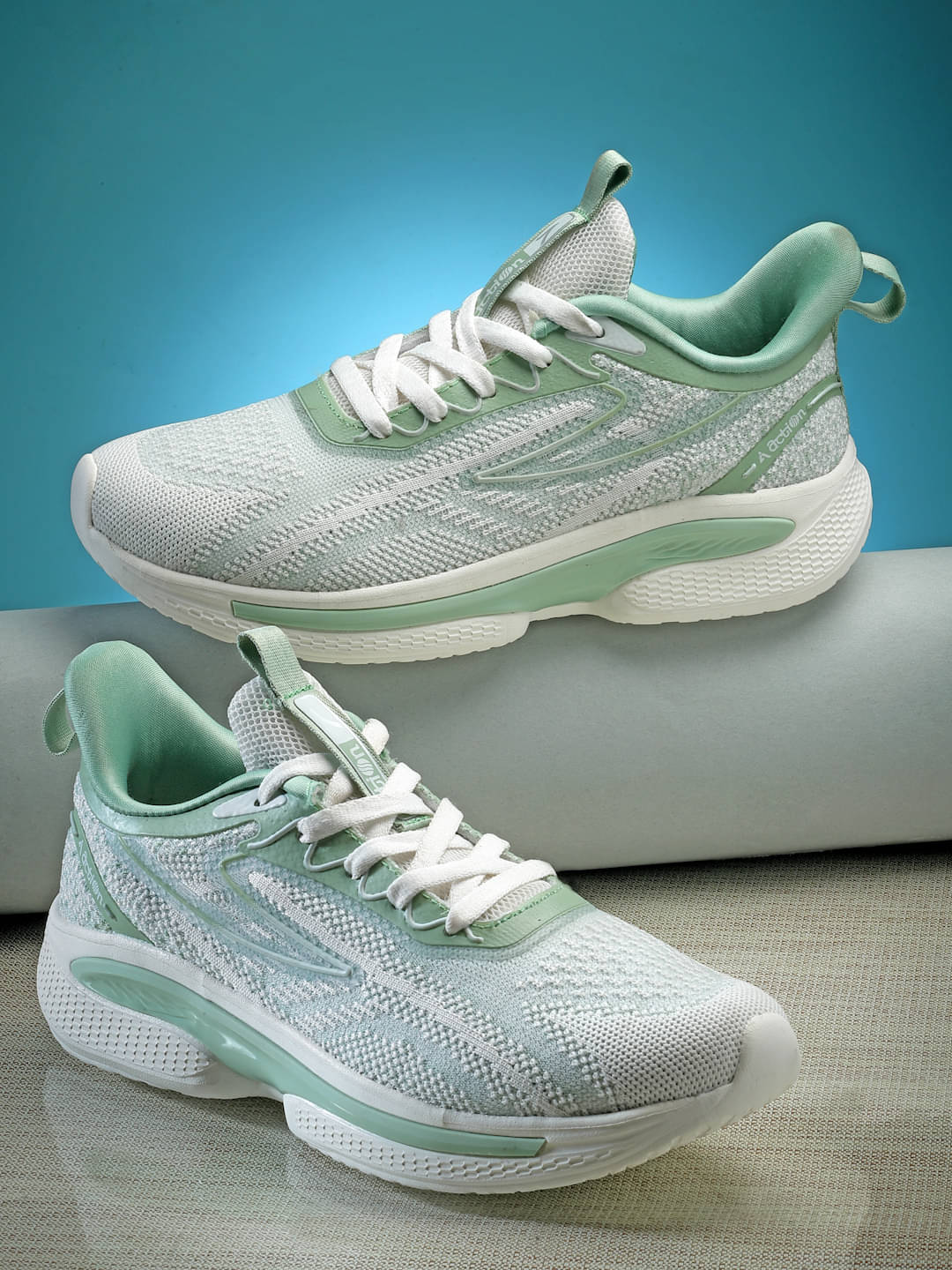     			Action - White Women's Running Shoes