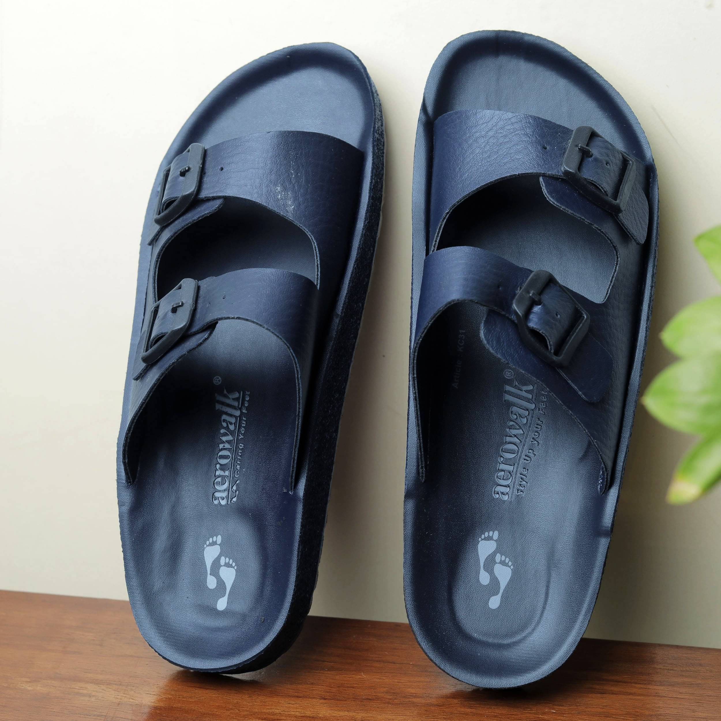     			Aerowalk Blue Men's Slide Flip Flop