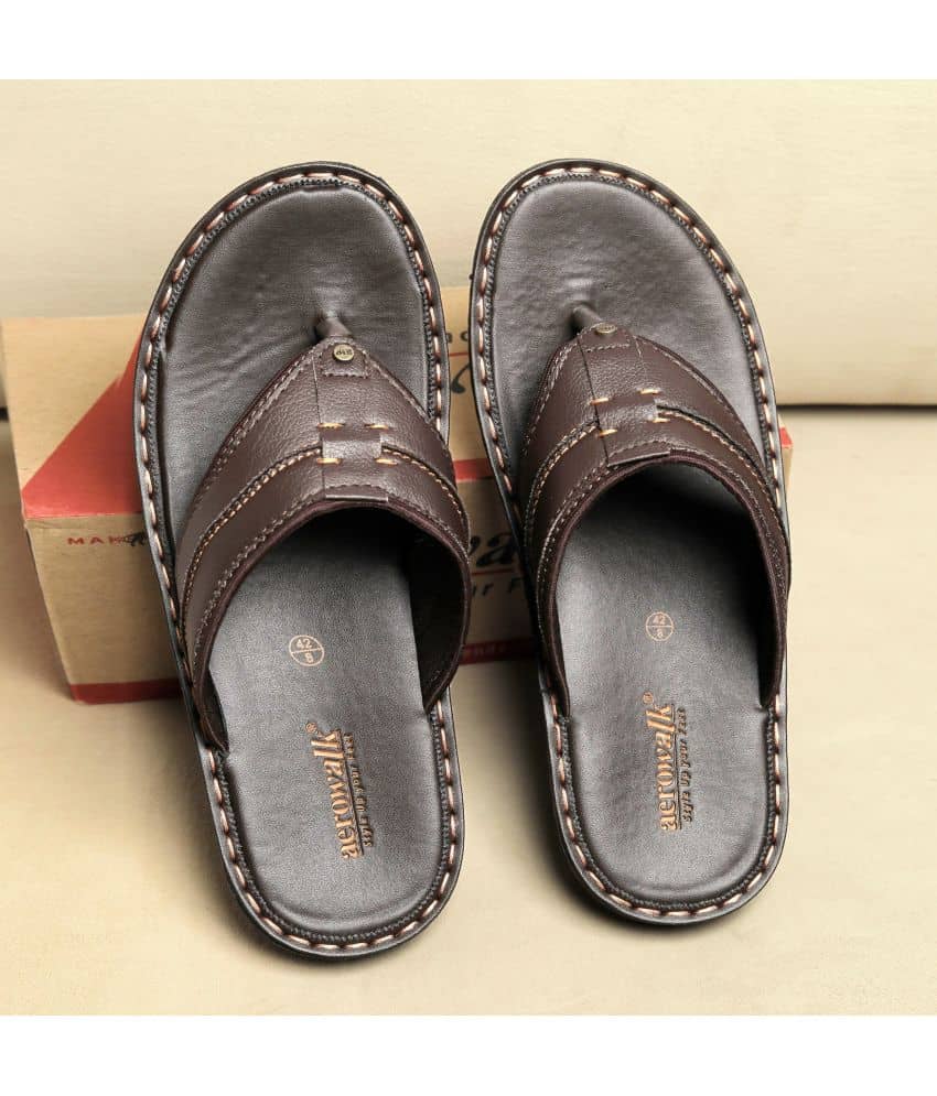 Aerowalk Tan Men's Thong Flip Flop