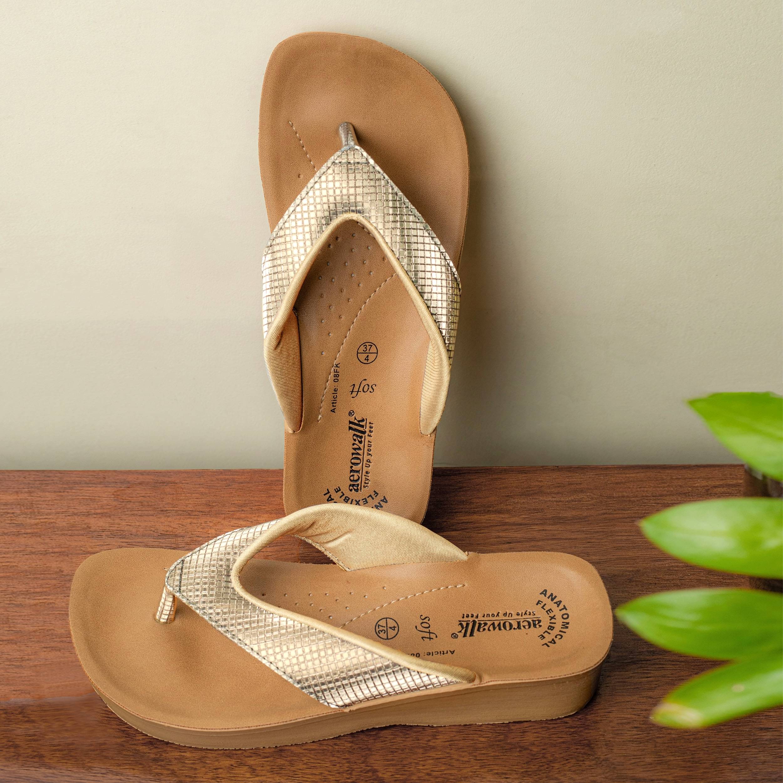     			Aerowalk Gold Women's Slipper