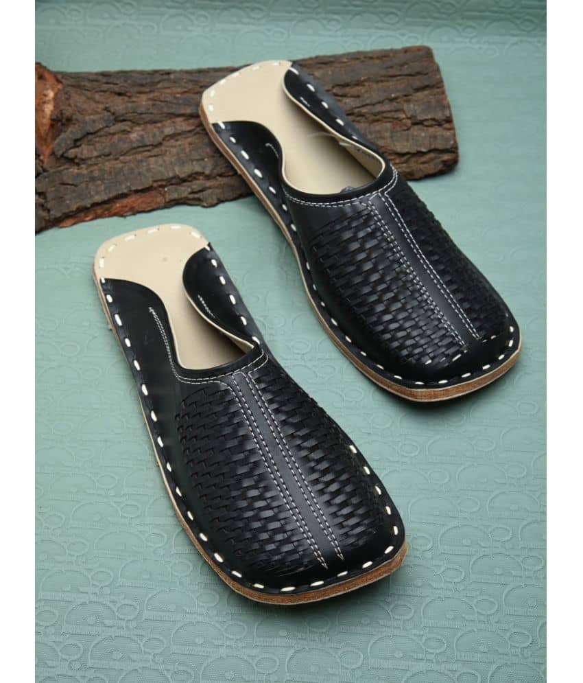 Apratim Black Men's Mule - Ethnic Shoes | Buy online on ZillyBuy