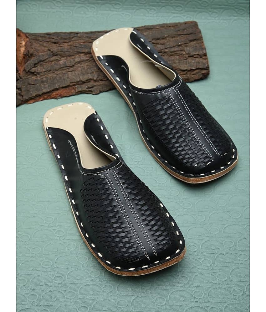 Apratim Black Men's Mule - Ethnic Shoes | Buy online on ZillyBuy