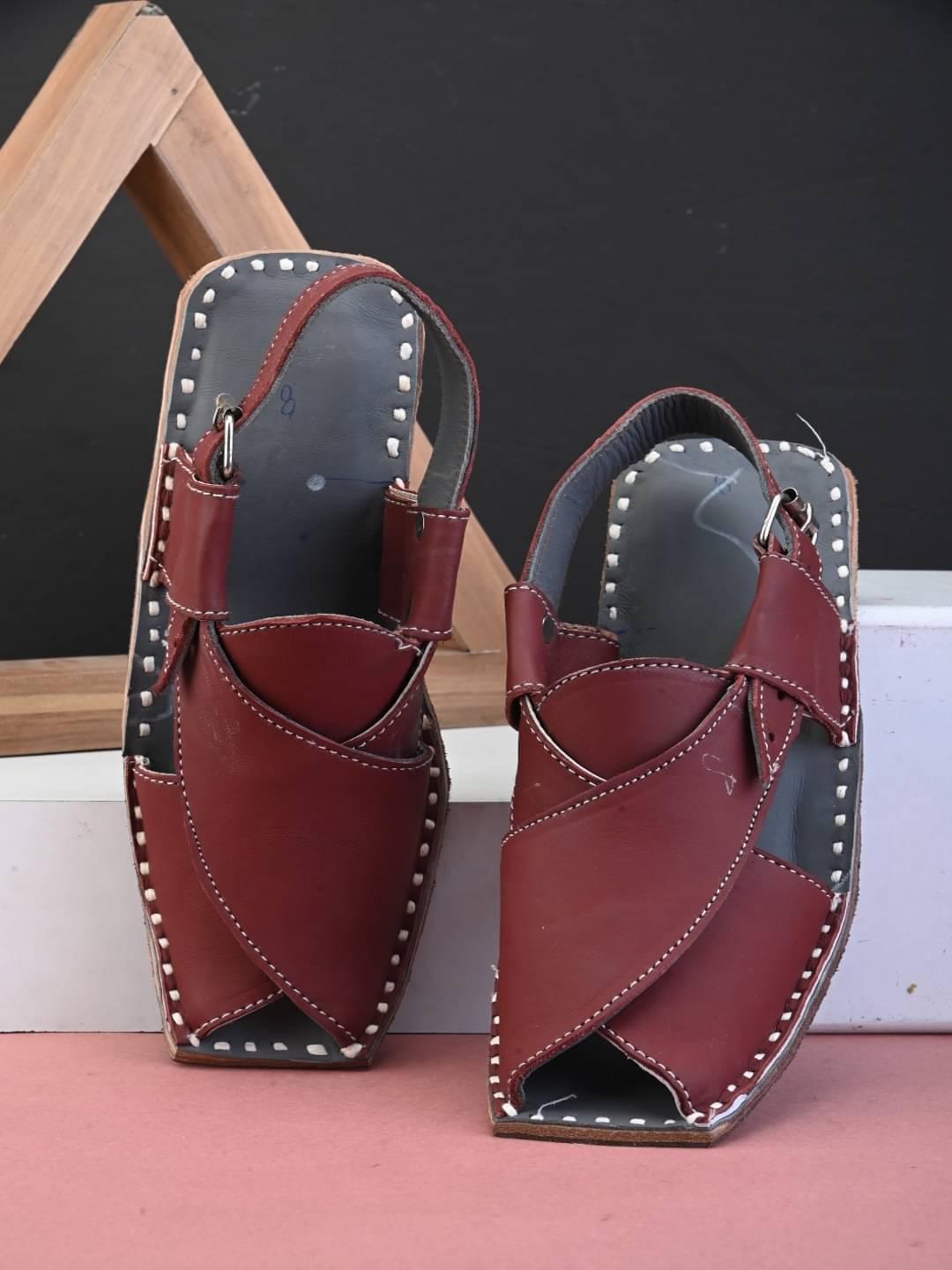     			Apratim Red Men's Mule