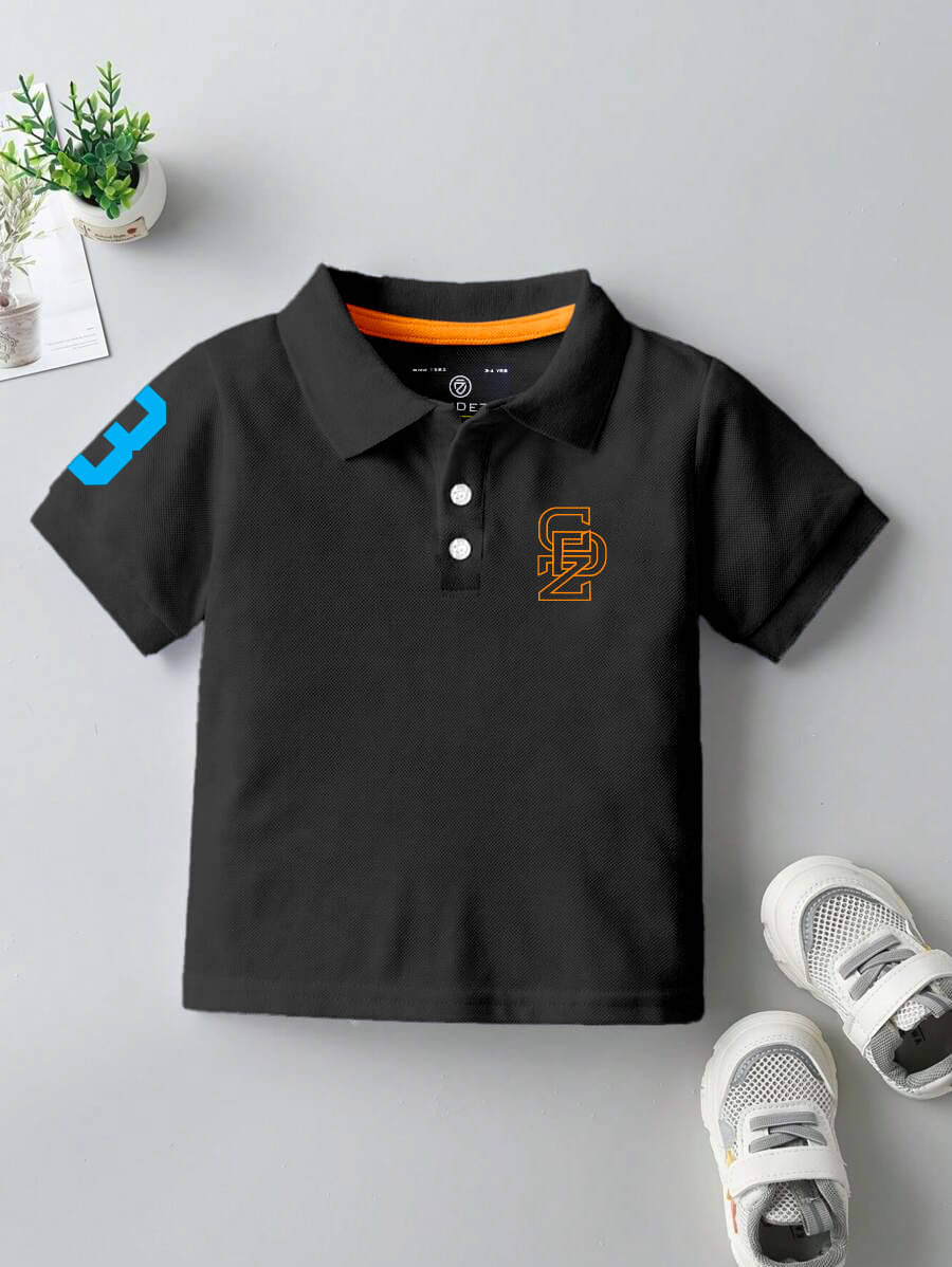     			CODEZ Pack of 1 Boys Cotton Blend Polo T-Shirt ( Black )
