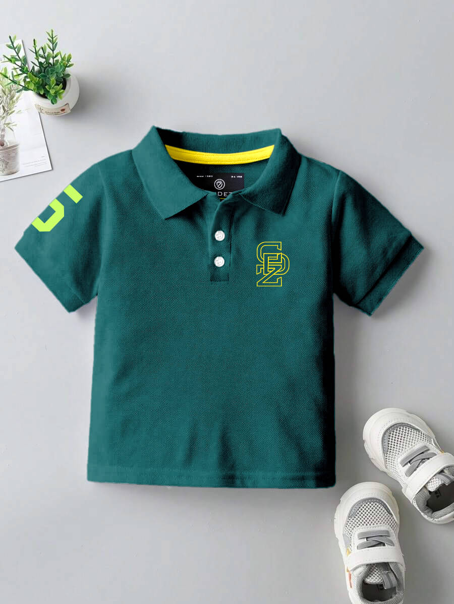     			CODEZ Pack of 2 Boys Cotton Blend Polo T-Shirt ( Green )