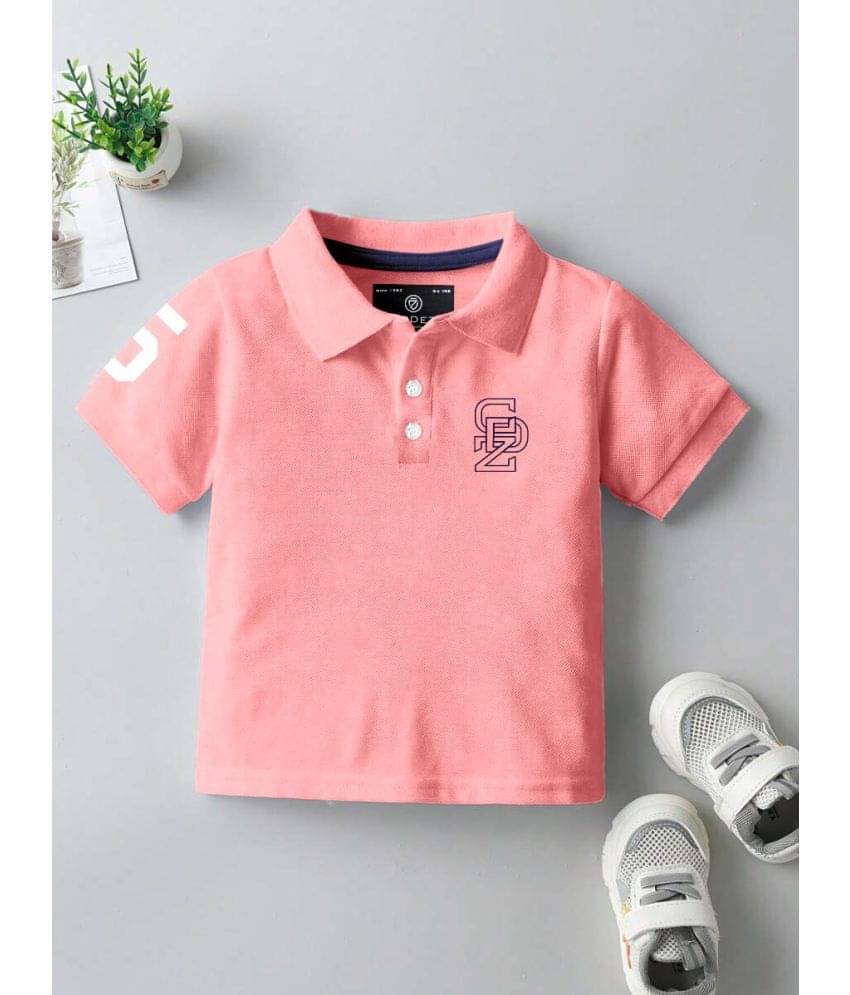     			CODEZ Pack of 1 Boys Cotton Blend T-Shirt ( Peach )
