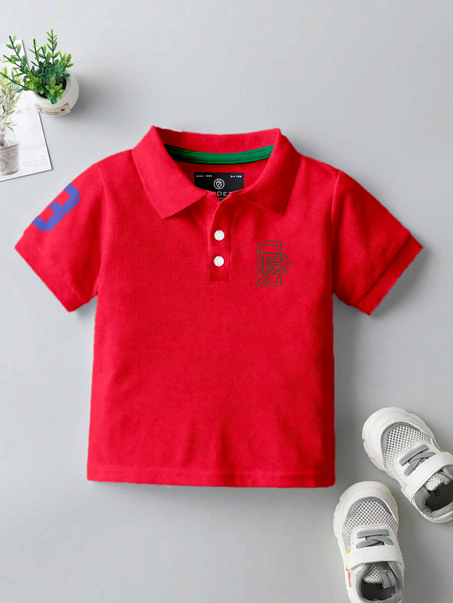     			CODEZ Pack of 2 Boys Cotton Blend Polo T-Shirt ( Red )