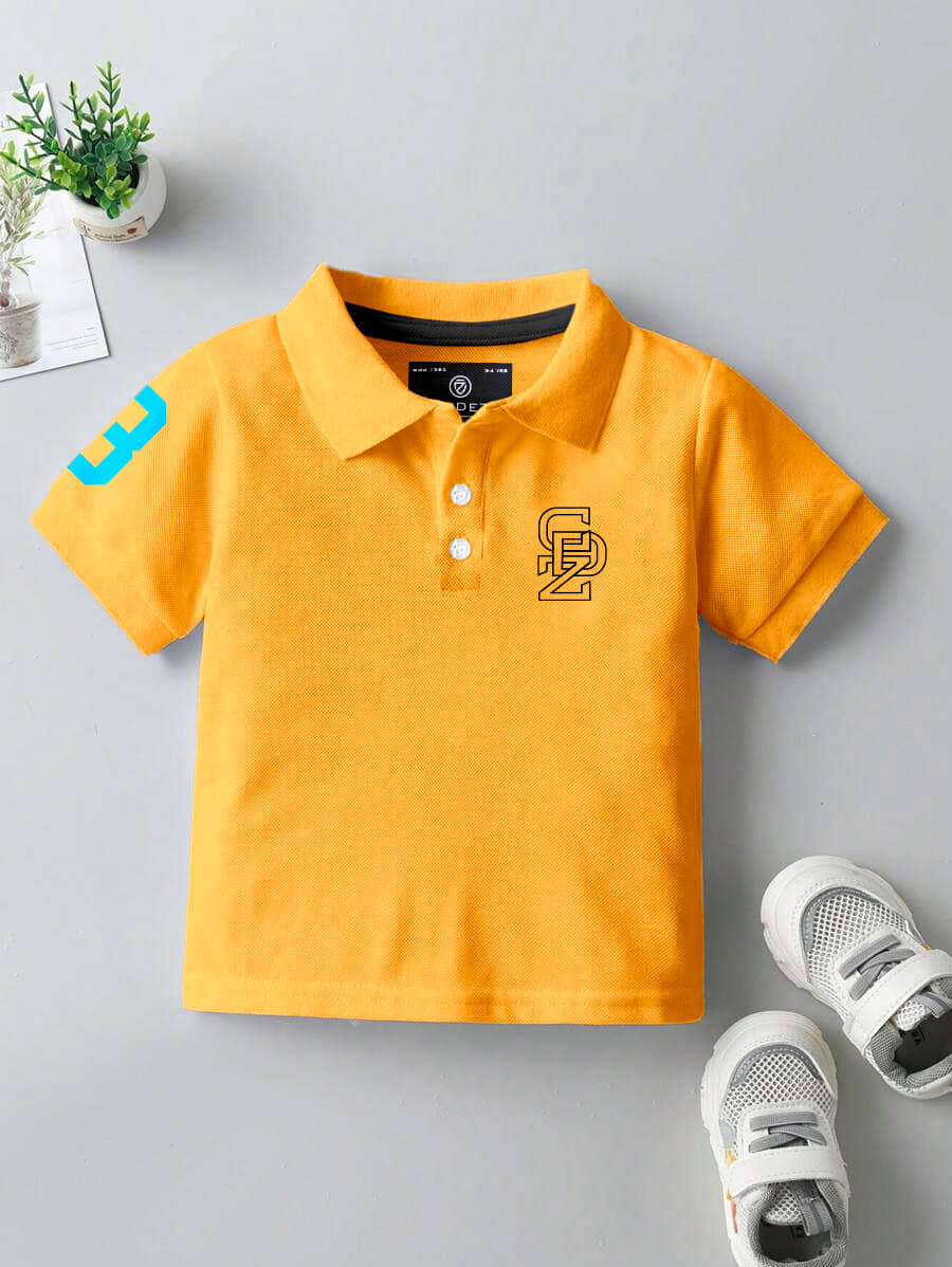 CODEZ Pack of 1 Boys Cotton Blend T-Shirt ( Yellow )