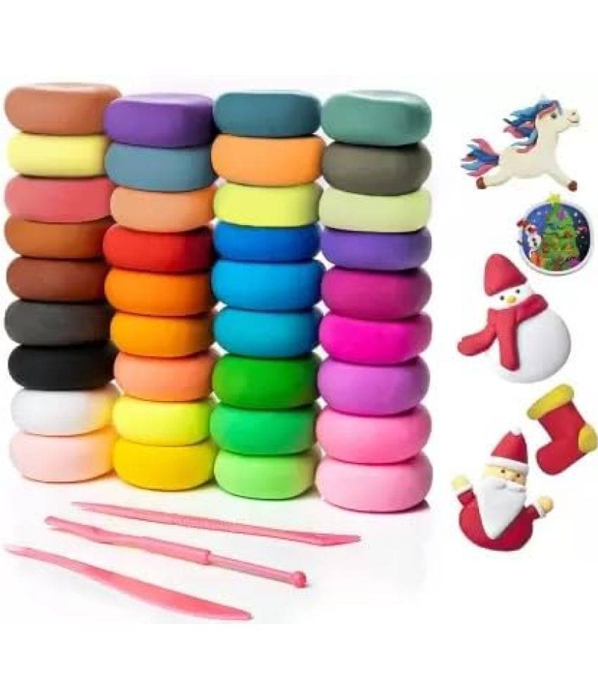 ECLET (Pack of 12) Air Dry Clay, Colorful Children Soft Clay, Creative Art Crafts, Gifts for Kids-Multi Color. Non-Toxic Modeling Magic Fluffy Foam Bouncing Clay Putty Kit for Kids with Tools .119 ECLET (Pack of 12) Air Dry Clay, Colorful Children Soft Clay, Creative Art Crafts, Gifts for Kids-Multi Color. Non-Toxic Modeling Magic Fluffy Foam Bouncing Clay Putty Kit for Kids with Tools .119