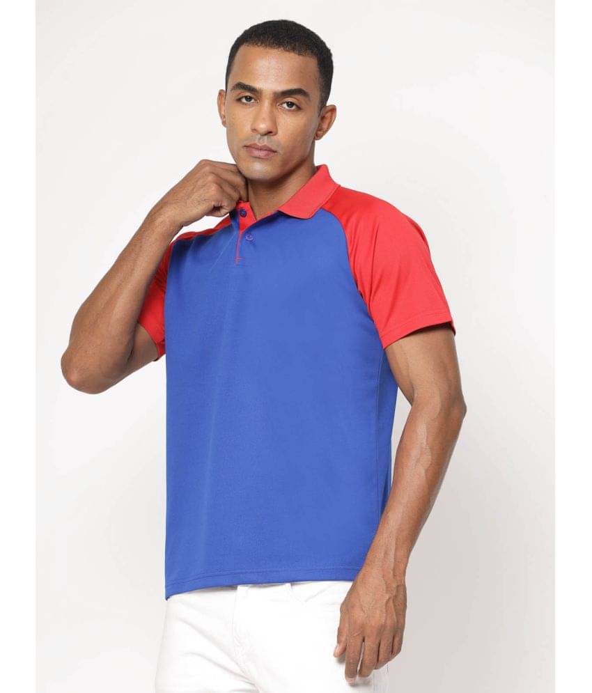    			EPPE Pack of 1 Polyester Regular Fit Colorblock Half Sleeves Men's Polo T Shirt ( Blue )