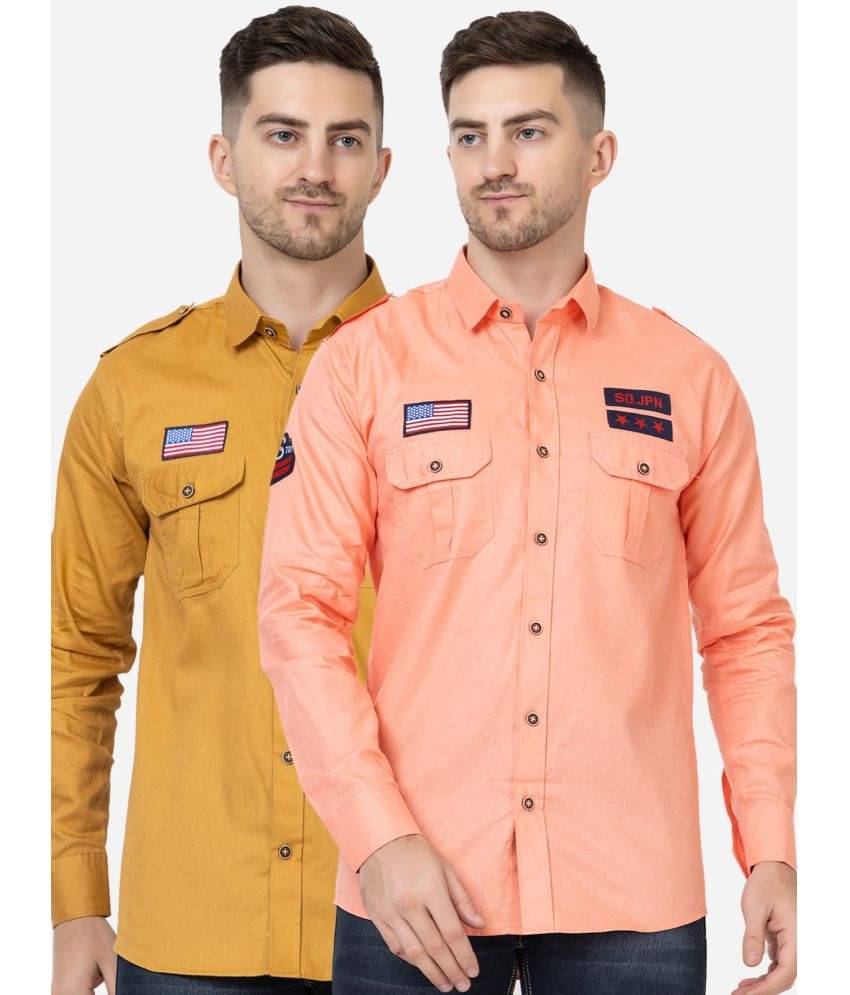 FREKMAN 100% Cotton Regular Fit Printed Full Sleeves Men's Casual Shirt - Multi ( Pack of 2 ) FREKMAN 100% Cotton Regular Fit Printed Full Sleeves Men's Casual Shirt - Multi ( Pack of 2 )