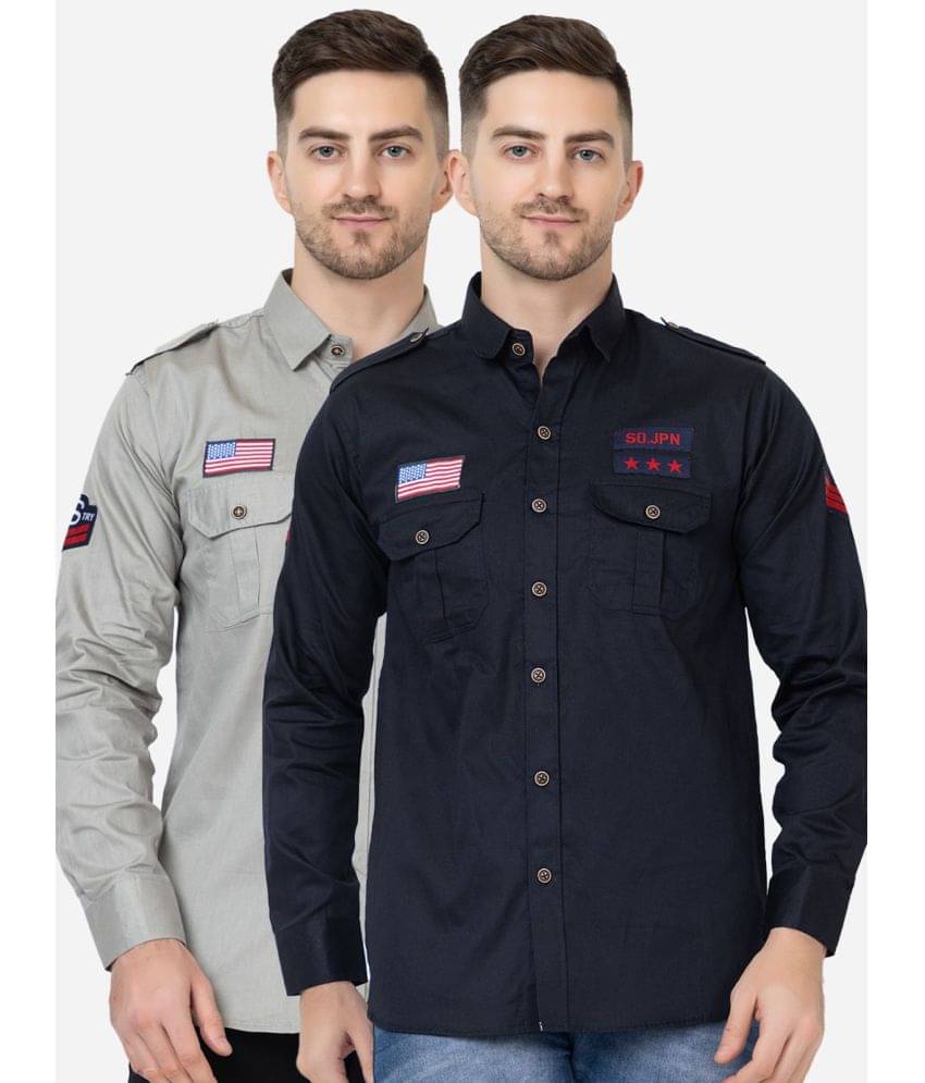 FREKMAN 100% Cotton Regular Fit Printed Full Sleeves Men's Casual Shirt - Multi ( Pack of 2 ) FREKMAN 100% Cotton Regular Fit Printed Full Sleeves Men's Casual Shirt - Multi ( Pack of 2 )