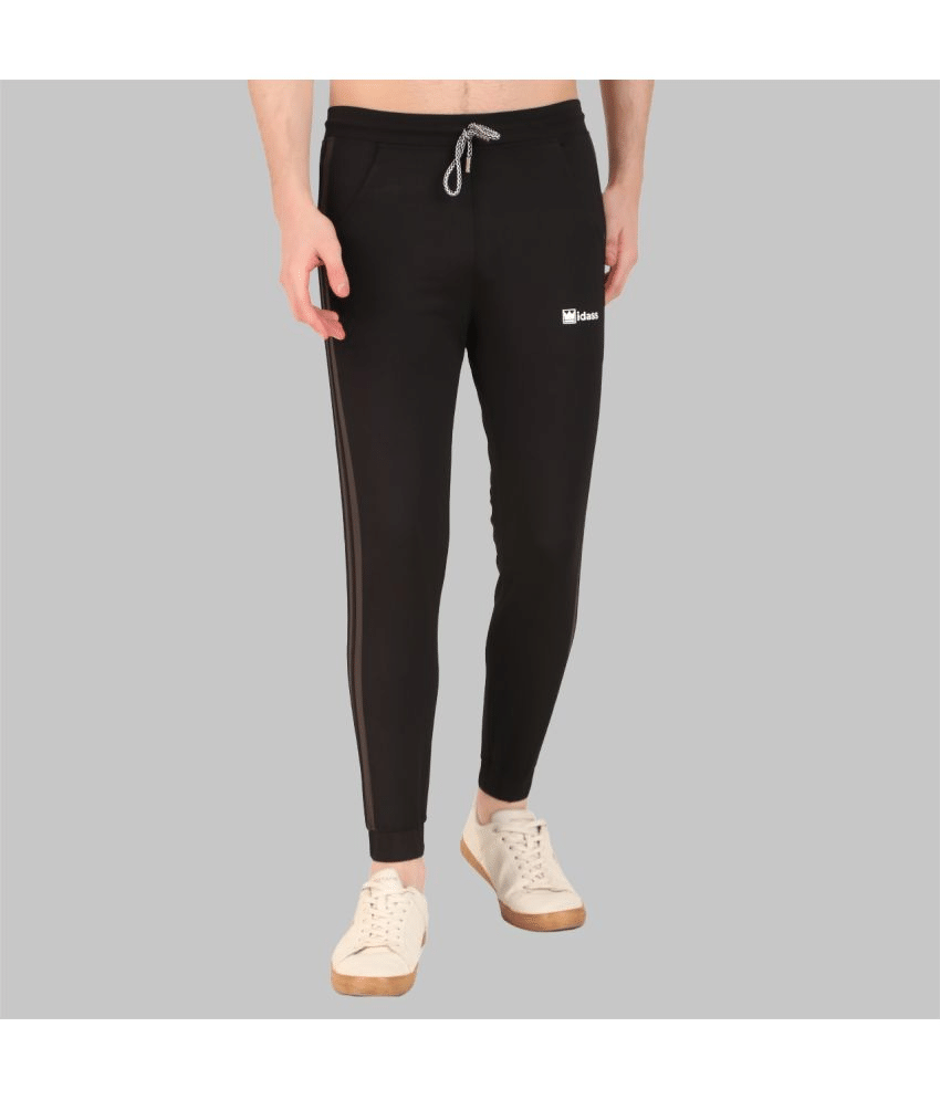     			IDASS Black Lycra Men's Joggers ( Pack of 1 )