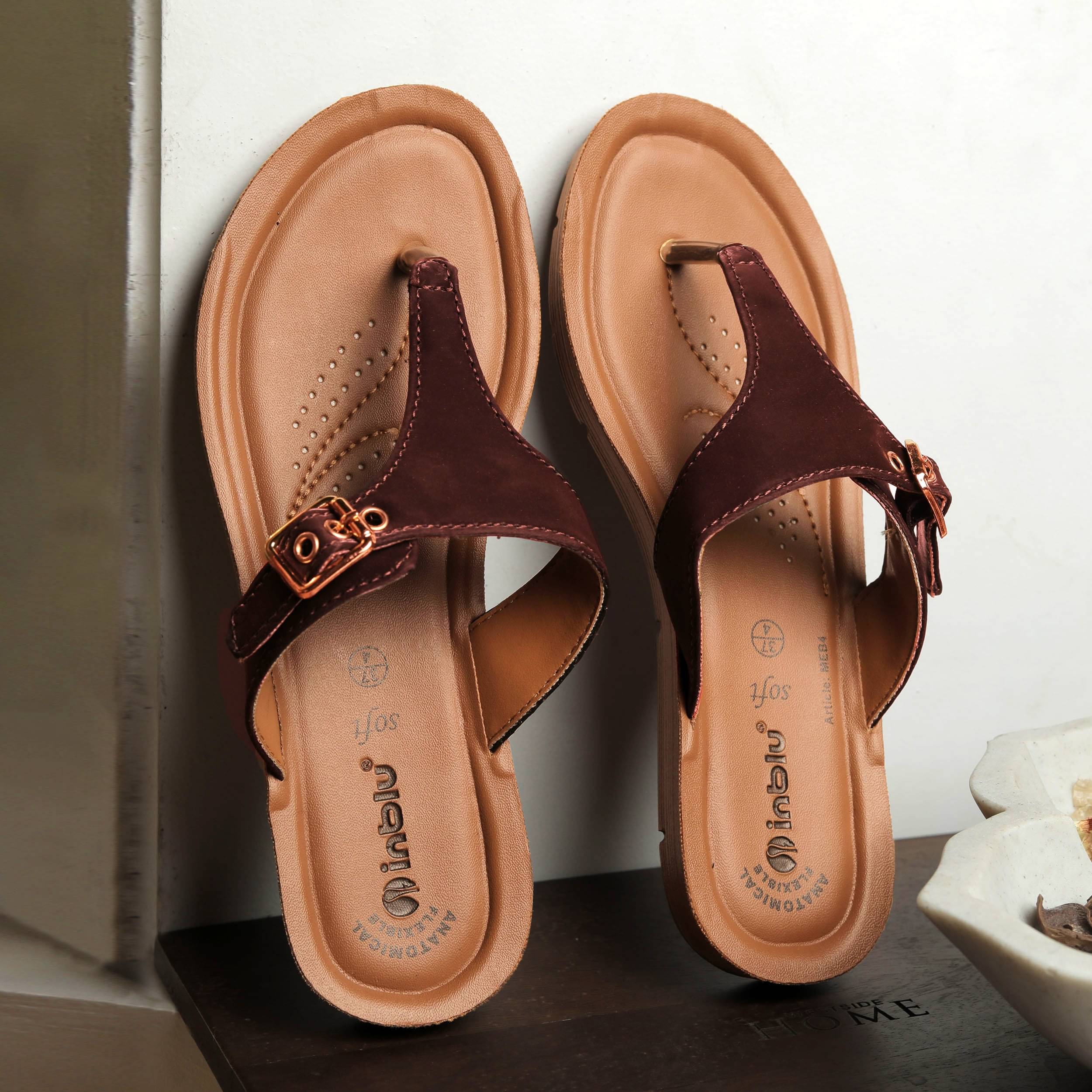     			Inblu Brown Women's Flats