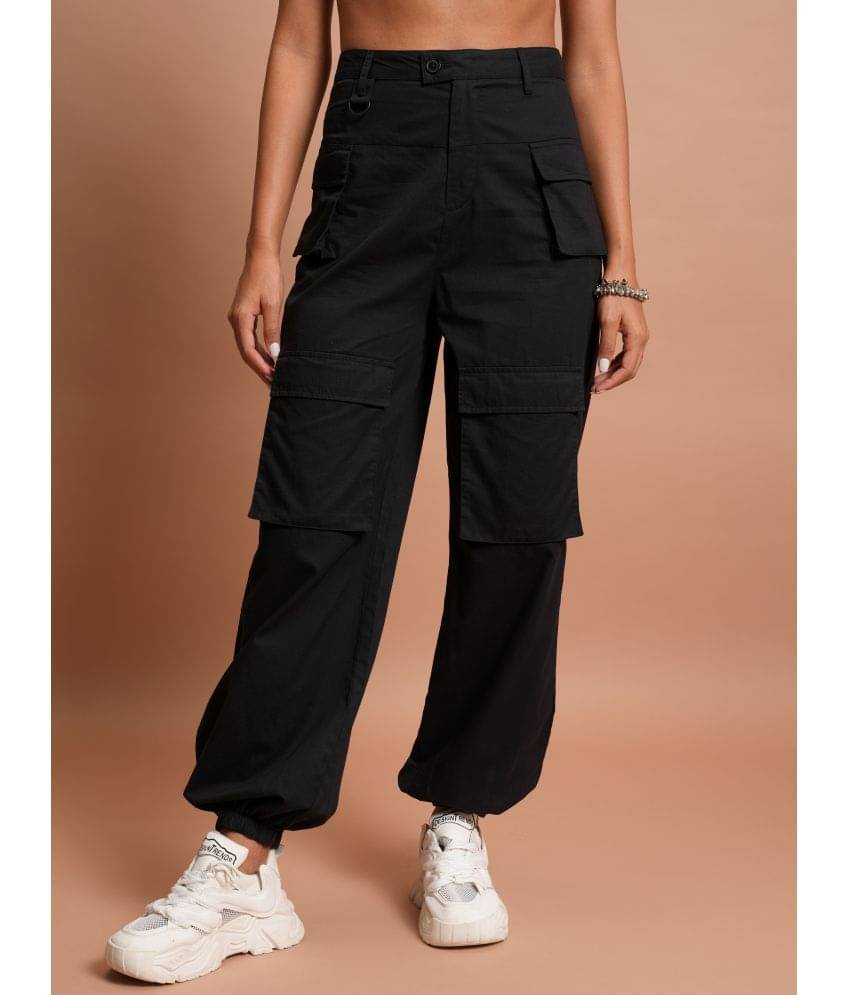     			Ketch Black Cotton Regular Women's Joggers ( Pack of 1 )