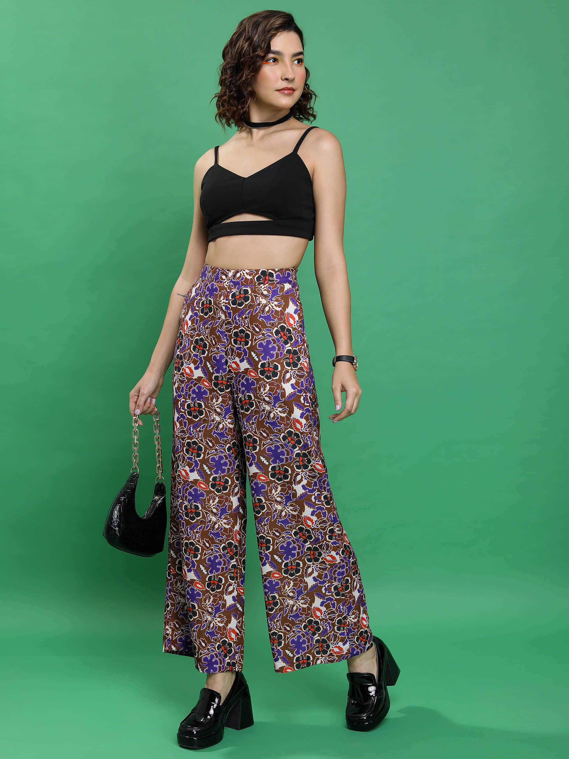 Ketch Multicolor Polyester Regular Women's Casual Pants Pack of