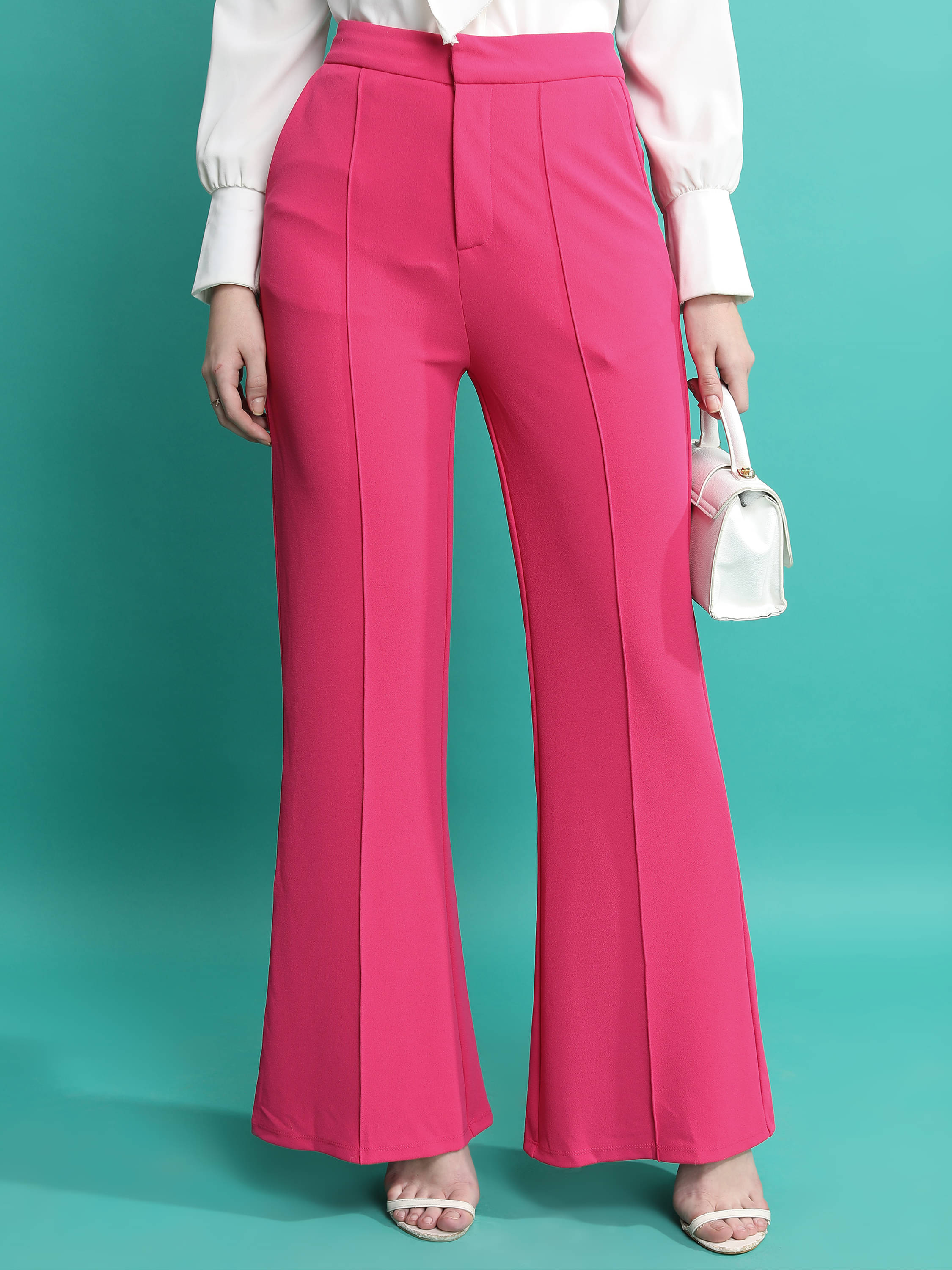     			Ketch Pink Polyester Regular Women's Bootcut Pants ( Pack of 1 )