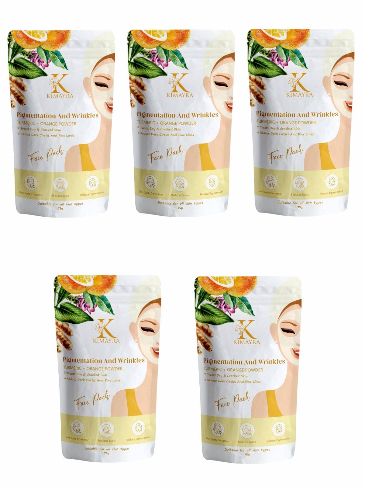     			Kimayra - Fine Lines Reduction Face Pack for All Skin Type ( Pack of 5 )