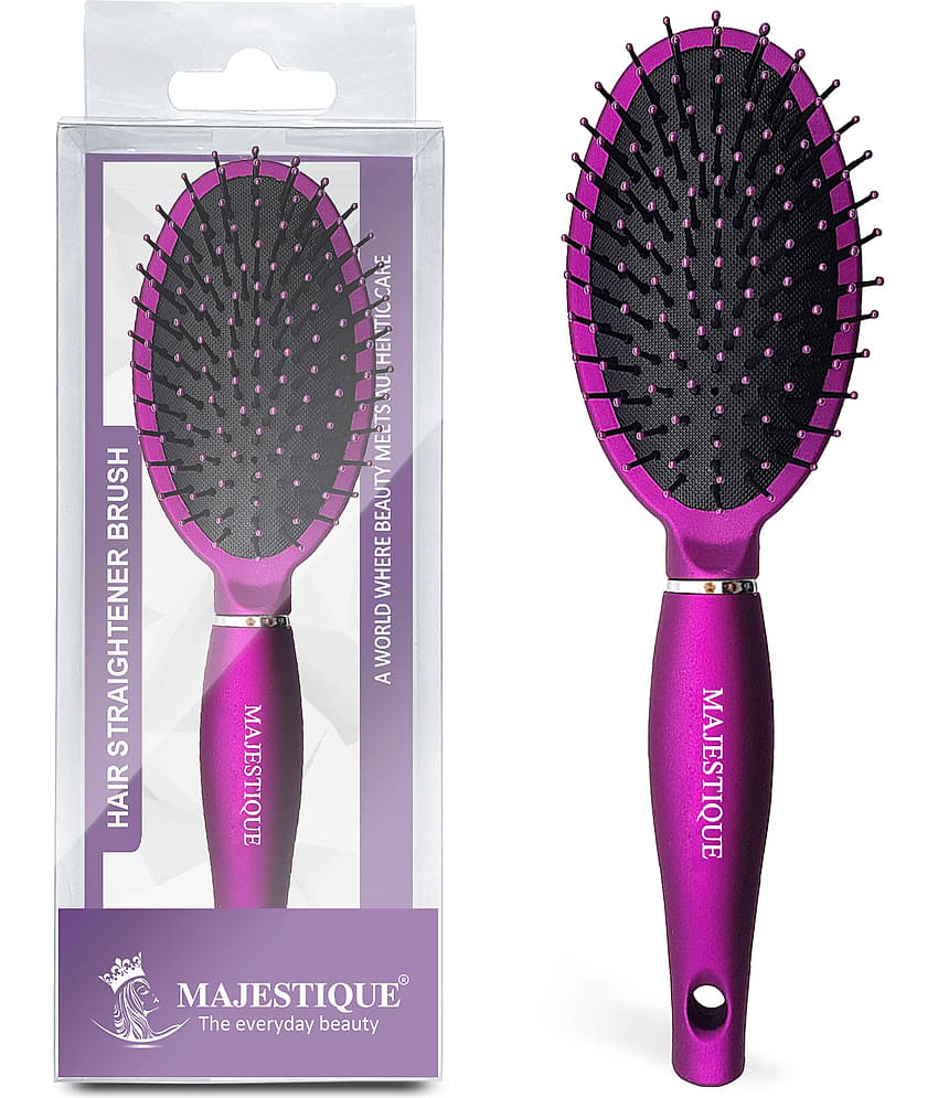 Majestique Hair Straightener Brush Bio-Friendly Detangling Hair Brush Comfortable for Women and Men