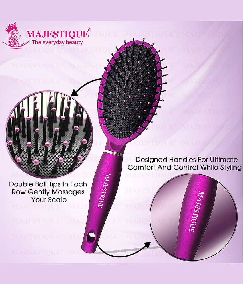 Majestique Hair Straightener Brush Bio-Friendly Detangling Hair Brush Comfortable for Women and Men