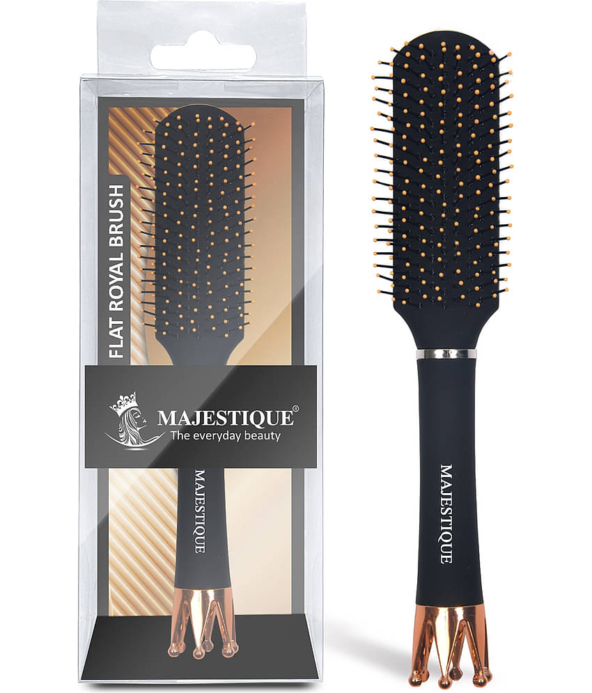 Majestique Crown Series Flat Hair Brush Wet & Dry Hair-Row Smoothing Detangling for Women and Men