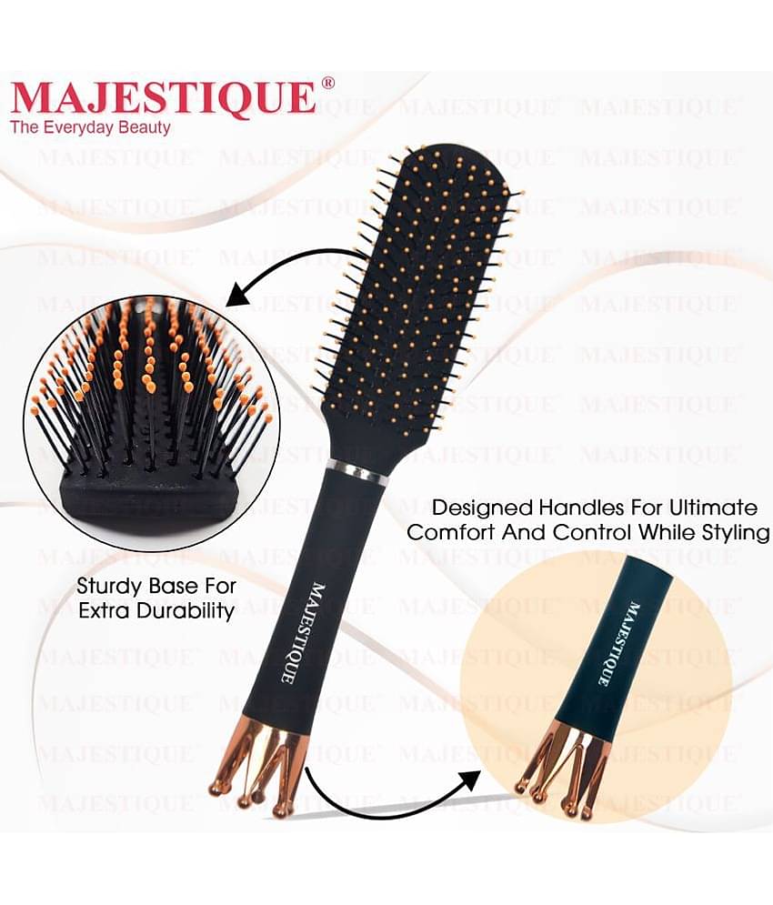 Majestique Crown Series Flat Hair Brush Wet & Dry Hair-Row Smoothing Detangling for Women and Men