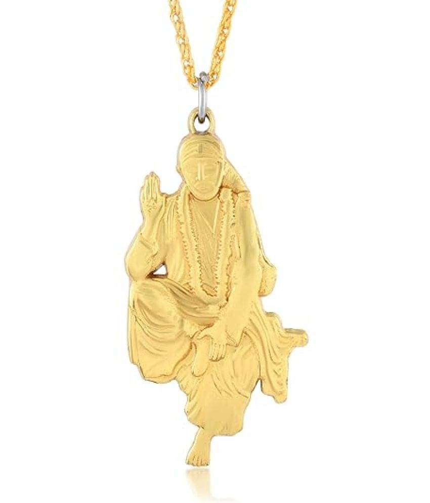 Memoir Gold Religious Pendant With Chain ( Pack of 1 ) Memoir Gold Religious Pendant With Chain ( Pack of 1 )