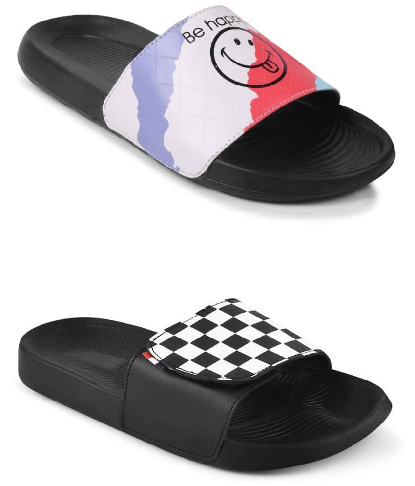 PERY PAO Black Men's Slide Flip Flop
