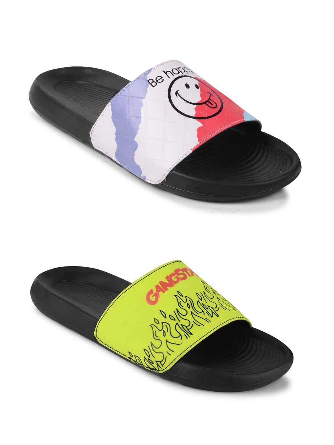 PERY PAO Black Men's Slide Flip Flop