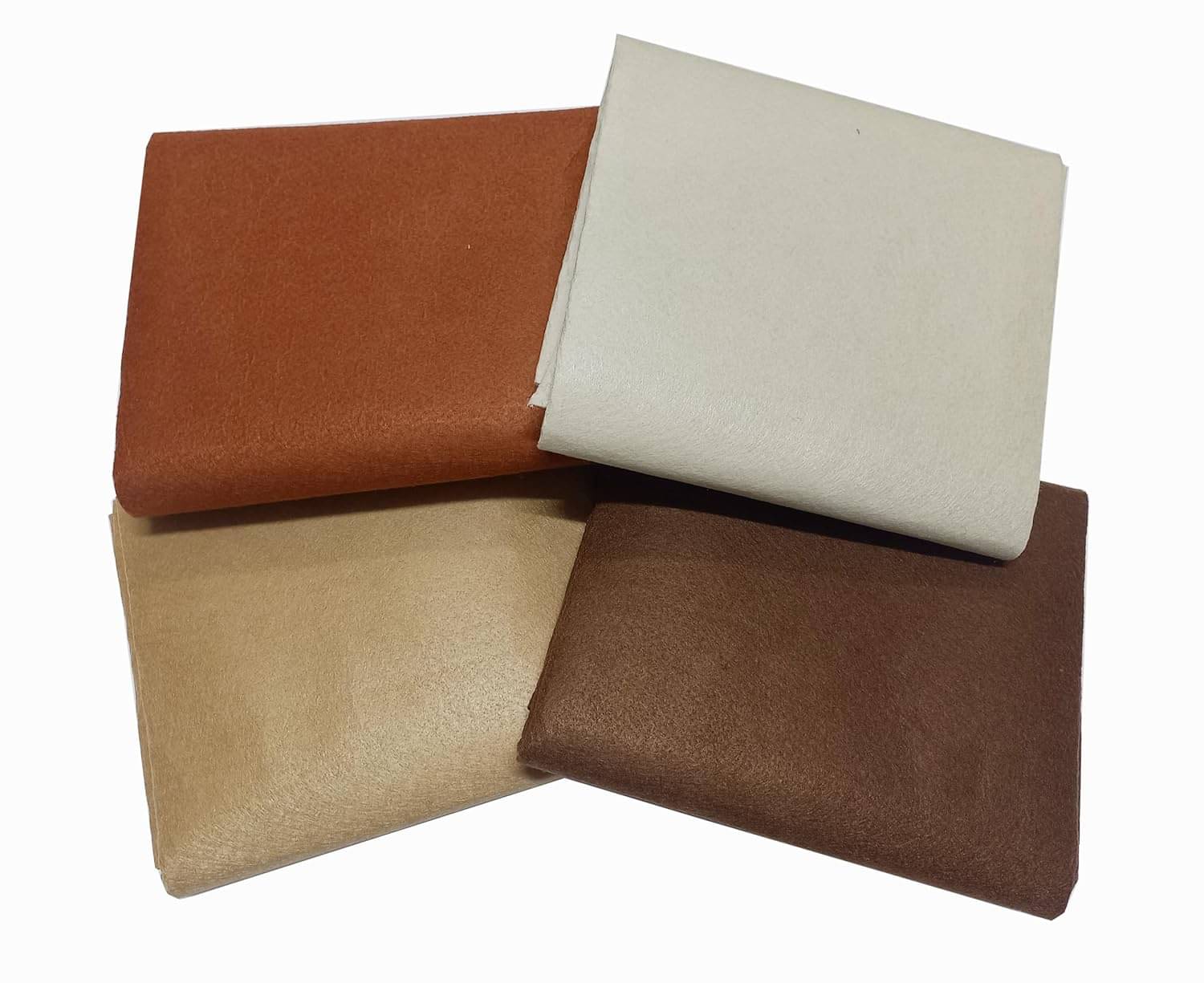     			PRANSUNITA Pack of 4 Basic Shade Felt Fabric Sheet Stiff (Hard) Size 19” x 21” inch Different Color Felt for School DIY Crafts Patchwork, Table & Board Backdrops, Embroidery Sewing- 4 pcs