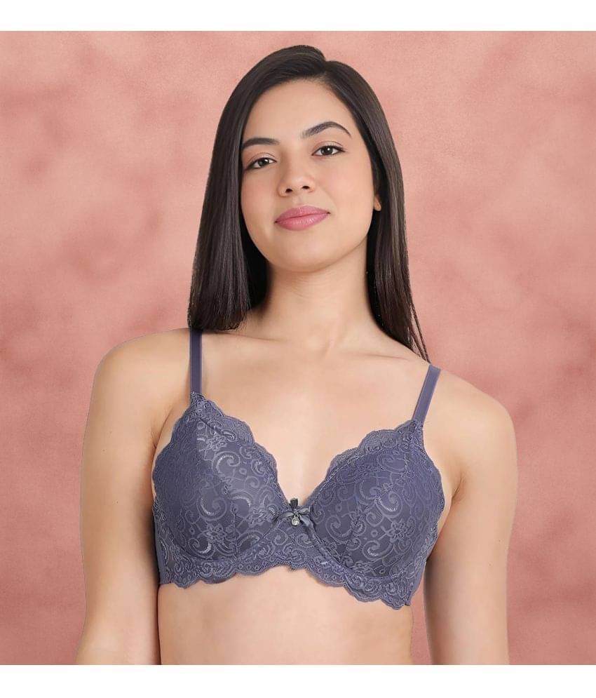 Susie Nylon Women's Push Up Bra ( Purple ) S020F-SmokeyPlum     			Susie Nylon Women's Push Up Bra ( Purple ) S020F-SmokeyPlum