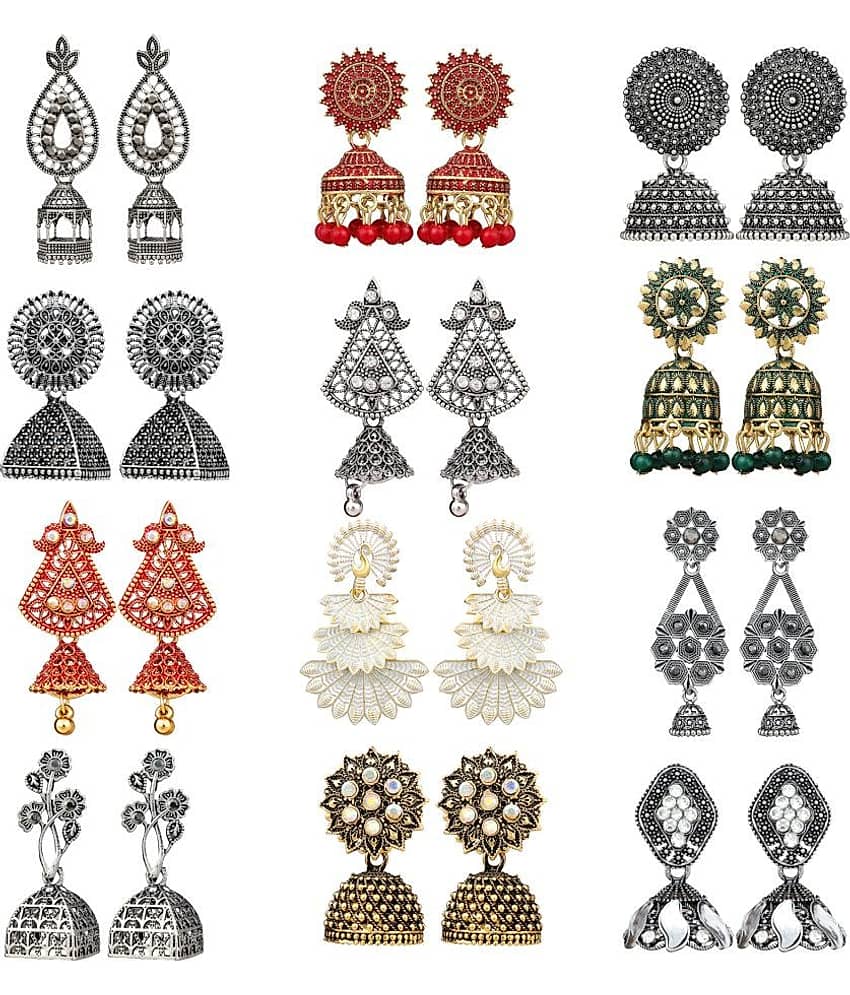 Thrillz Silver Drop Earrings ( More Than 10 ) - Earrings | Buy online on ZillyBuy