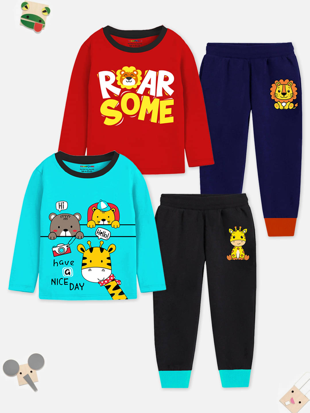 Trampoline Pack of 1 Boys Cotton Blend Nightsuit Set ( Multicolor1 )     			Trampoline Pack of 1 Boys Cotton Blend Nightsuit Set ( Multicolor1 )