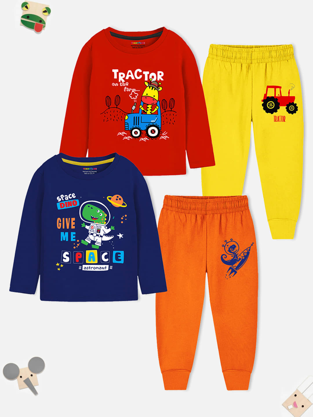 Trampoline Pack of 1 Boys Cotton Blend Nightsuit Set ( Multicolor2 ) - Nightwear & Loungewear | Buy online on ZillyBuy