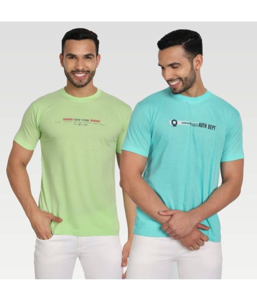     			Zeffit Pack of 2 Cotton Blend Regular Fit Men's T-Shirt ( Multicolor )