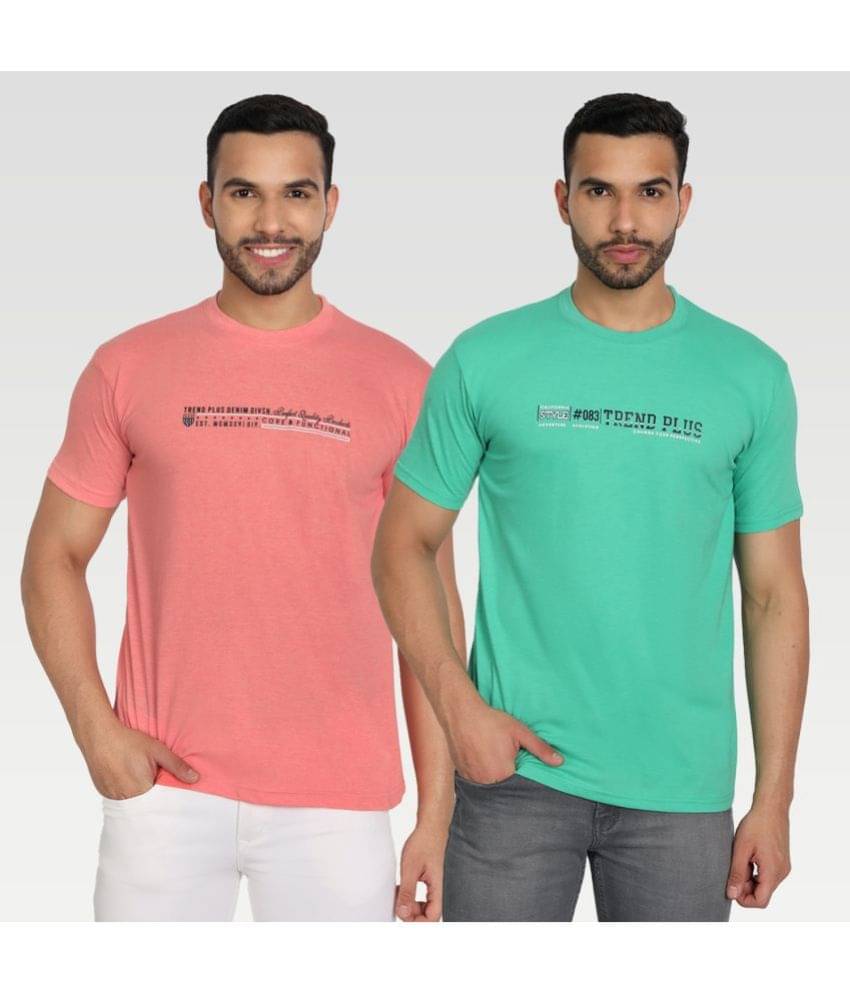     			Zeffit Pack of 2 Cotton Blend Regular Fit Men's T-Shirt ( Multicolor )