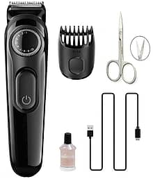 geemy Rechargeable Black Cordless Beard Trimmer With 60 minutes Runtime