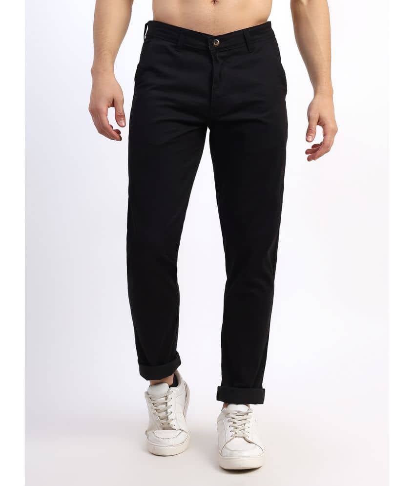 plounge Slim Flat Men's Chinos - Black ( Pack of 1 ) - Trousers | Buy online on ZillyBuy