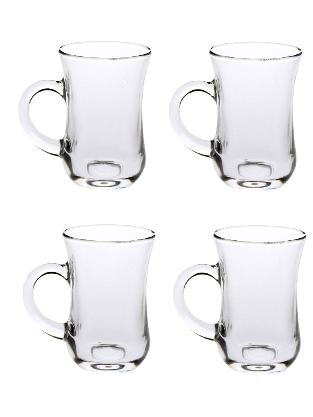     			AFAST Designer Glass Glass Beer Glasses & Mug 100 ml ( Pack of 4 )