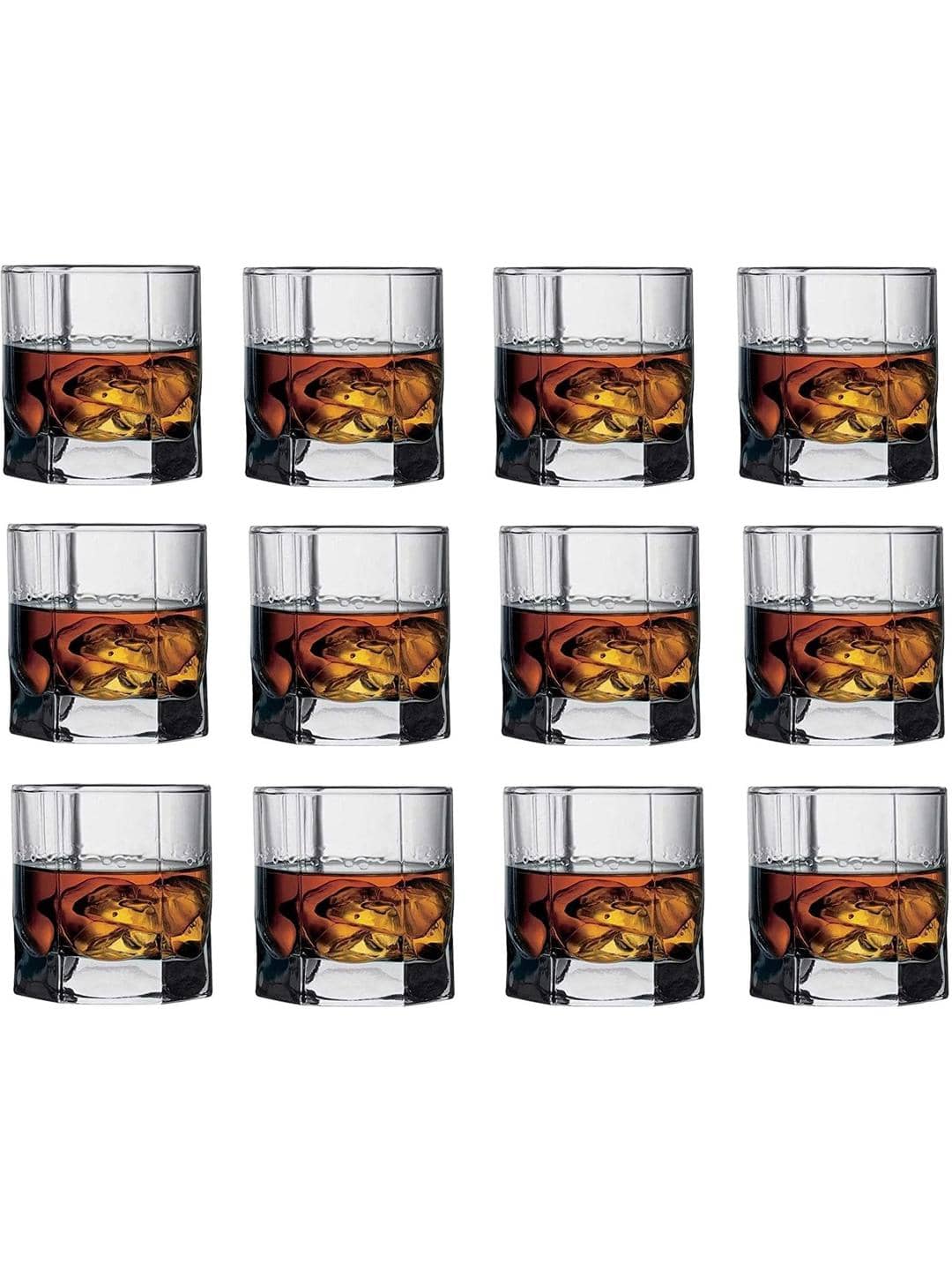 AFAST Designer Glass Glass Whiskey Glasses 150 ml ( Pack of 12 )