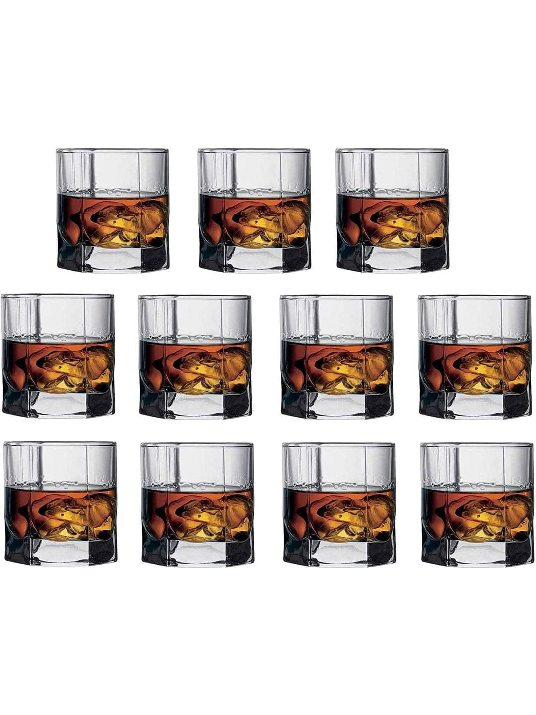 AFAST Designer Glass Glass Whiskey Glasses 150 ml ( Pack of 11 )
