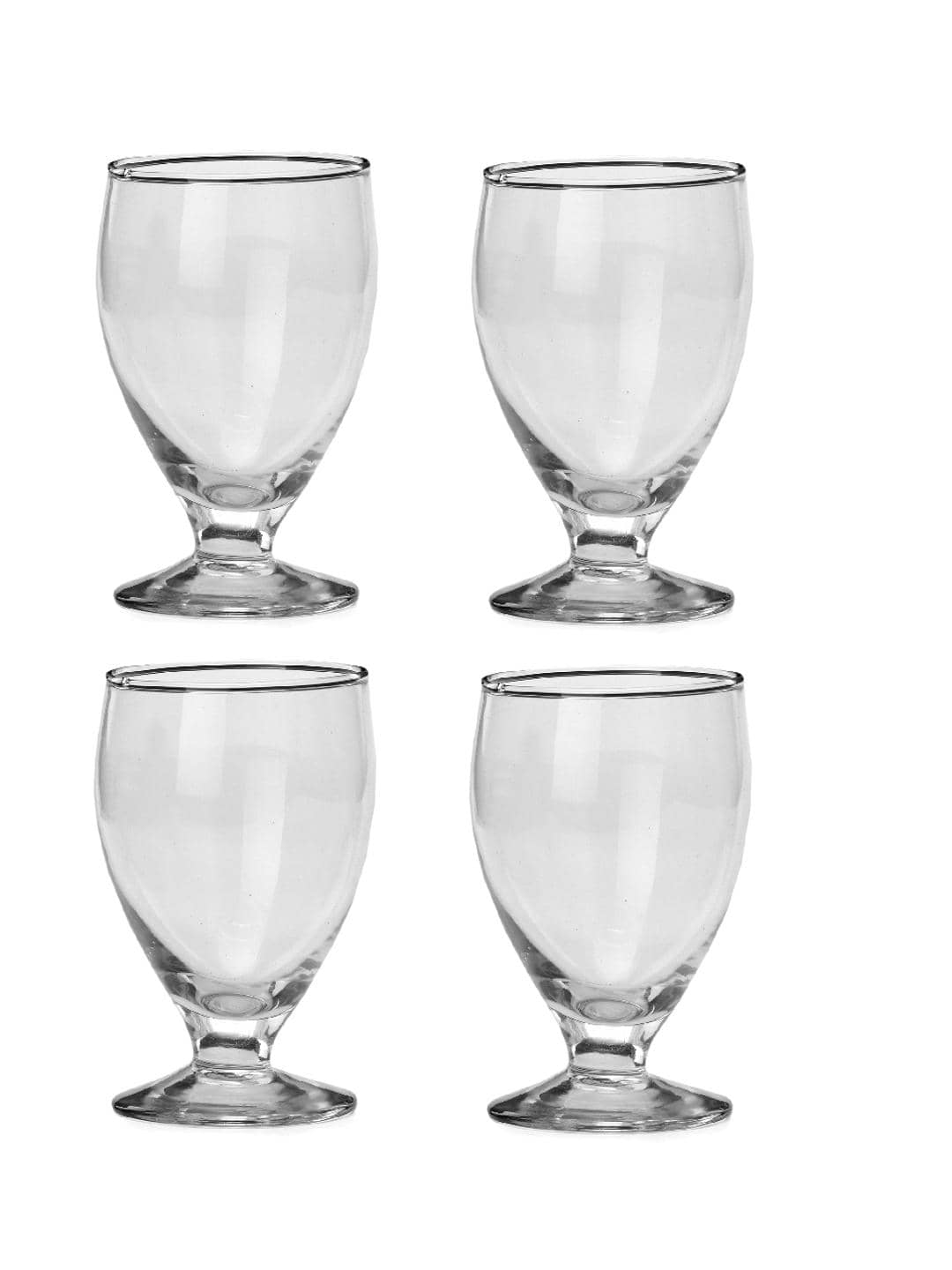 AFAST Designer Glass Glass Wine Glasses 100 ml ( Pack of 4 )