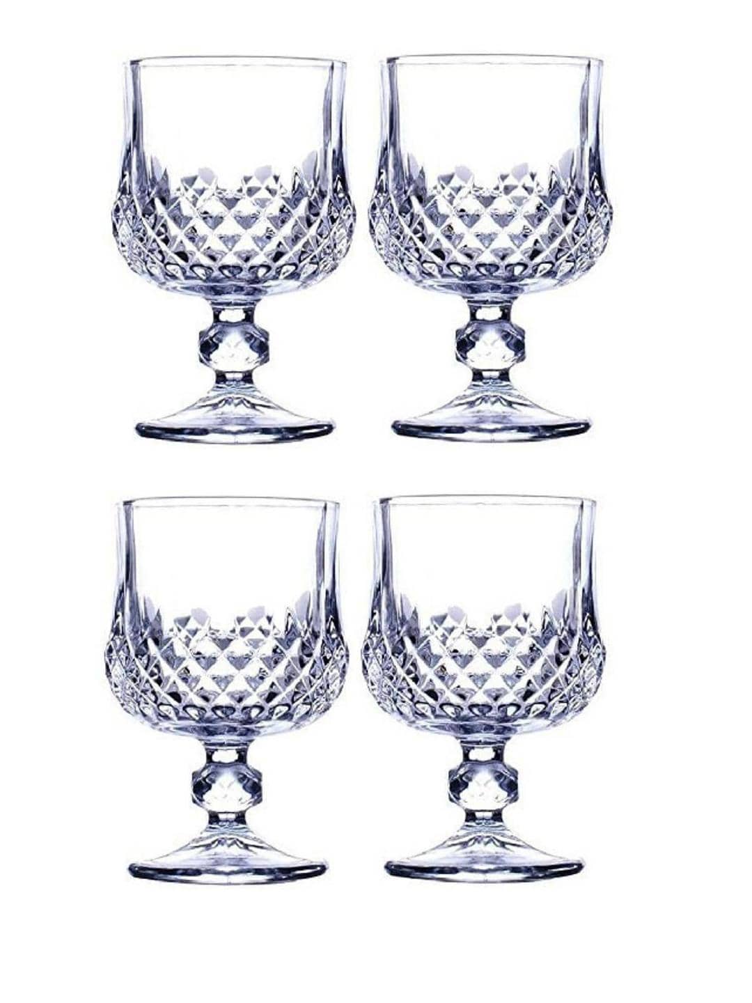 AFAST Designer Glass Glass Wine Glasses 150 ml ( Pack of 4 )