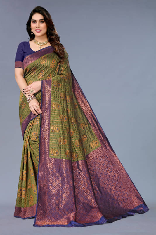 Aadvika Banarasi Silk Printed Saree With Unstitched Blouse Piece ( Multicolour )     			Aadvika Banarasi Silk Printed Saree With Unstitched Blouse Piece ( Multicolour )