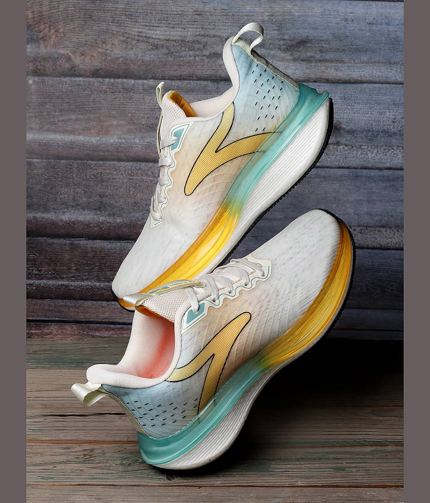 Action Sports Shoes For Men Beige Men's Sports Running Shoes