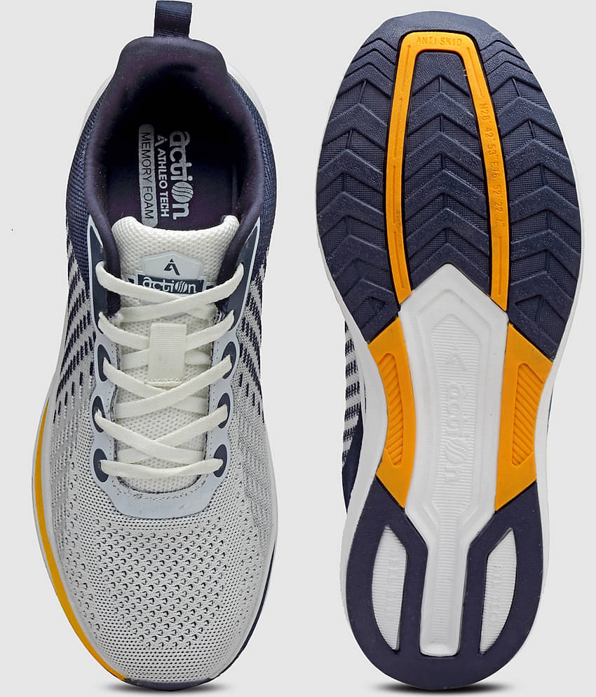 Action Sports Shoes For Men Gray Men's Sports Running Shoes