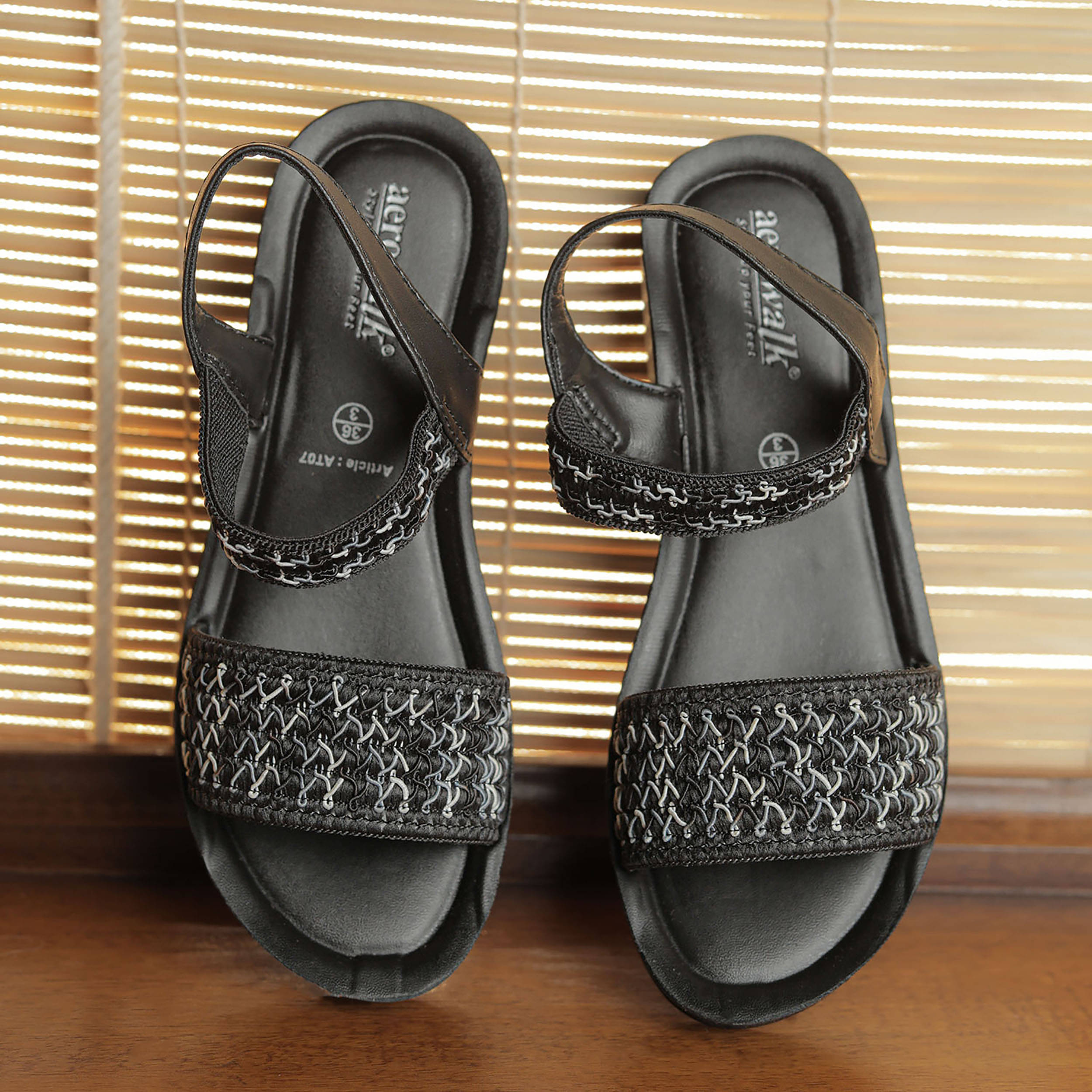     			Aerowalk Black Women's Sandal Heels