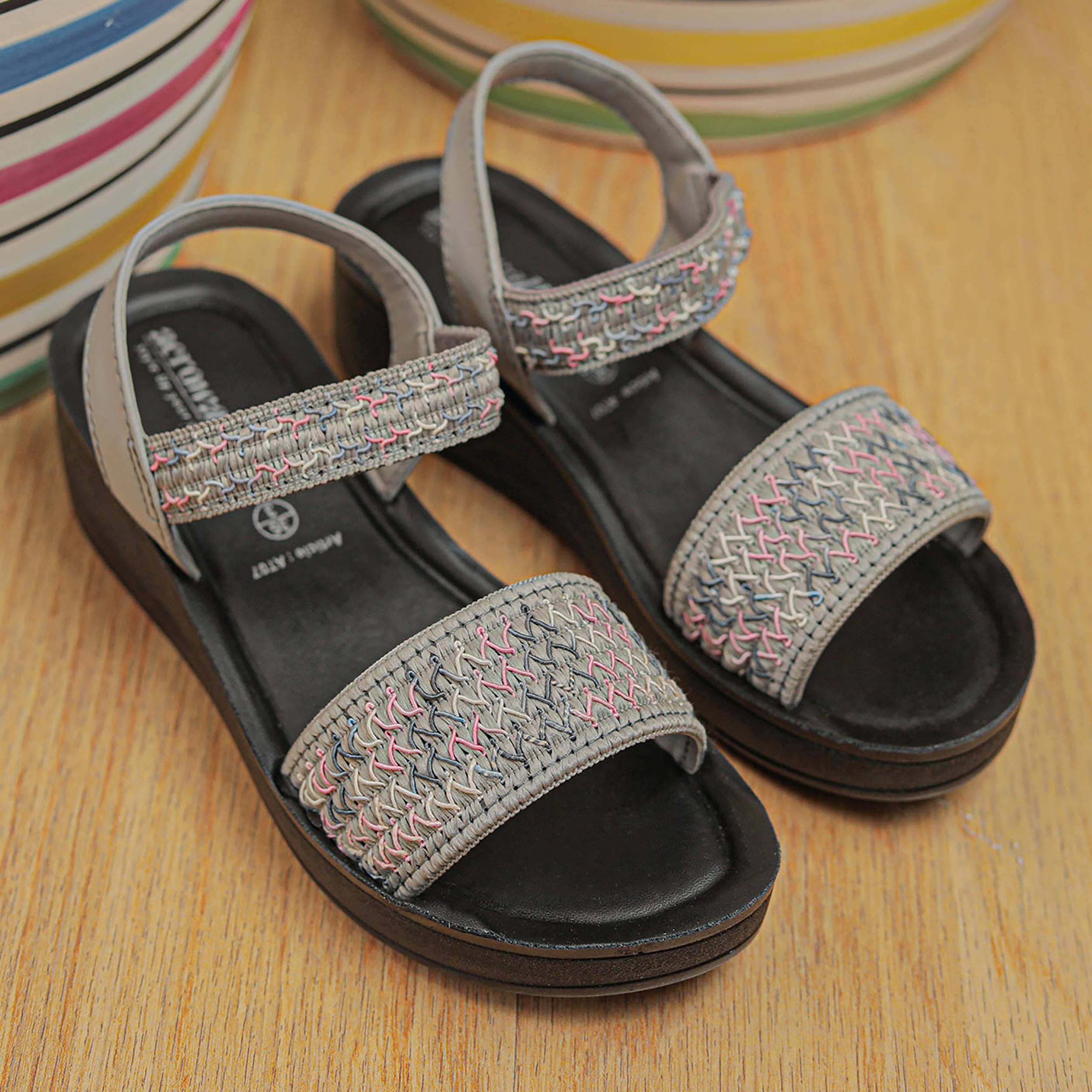     			Aerowalk Gray Women's Sandal Heels